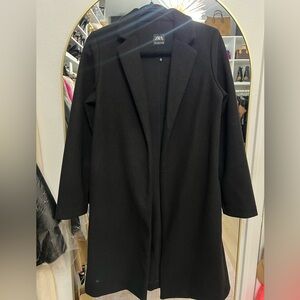 Zara Women's Elegant Black Trench Coat